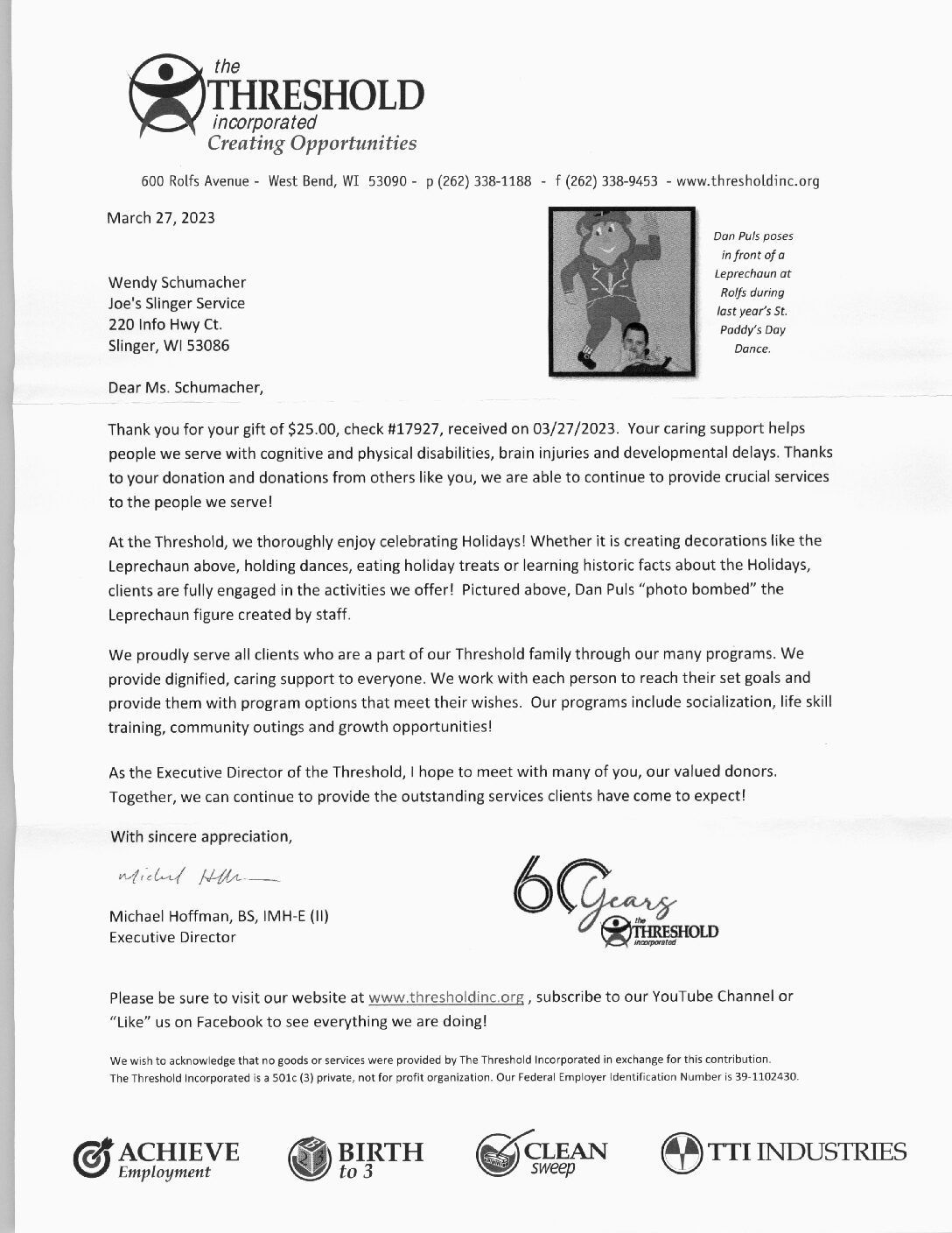 Letterhead with 
