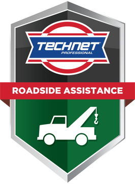 Technet Professional Roadside Assistance badge with a tow truck icon.