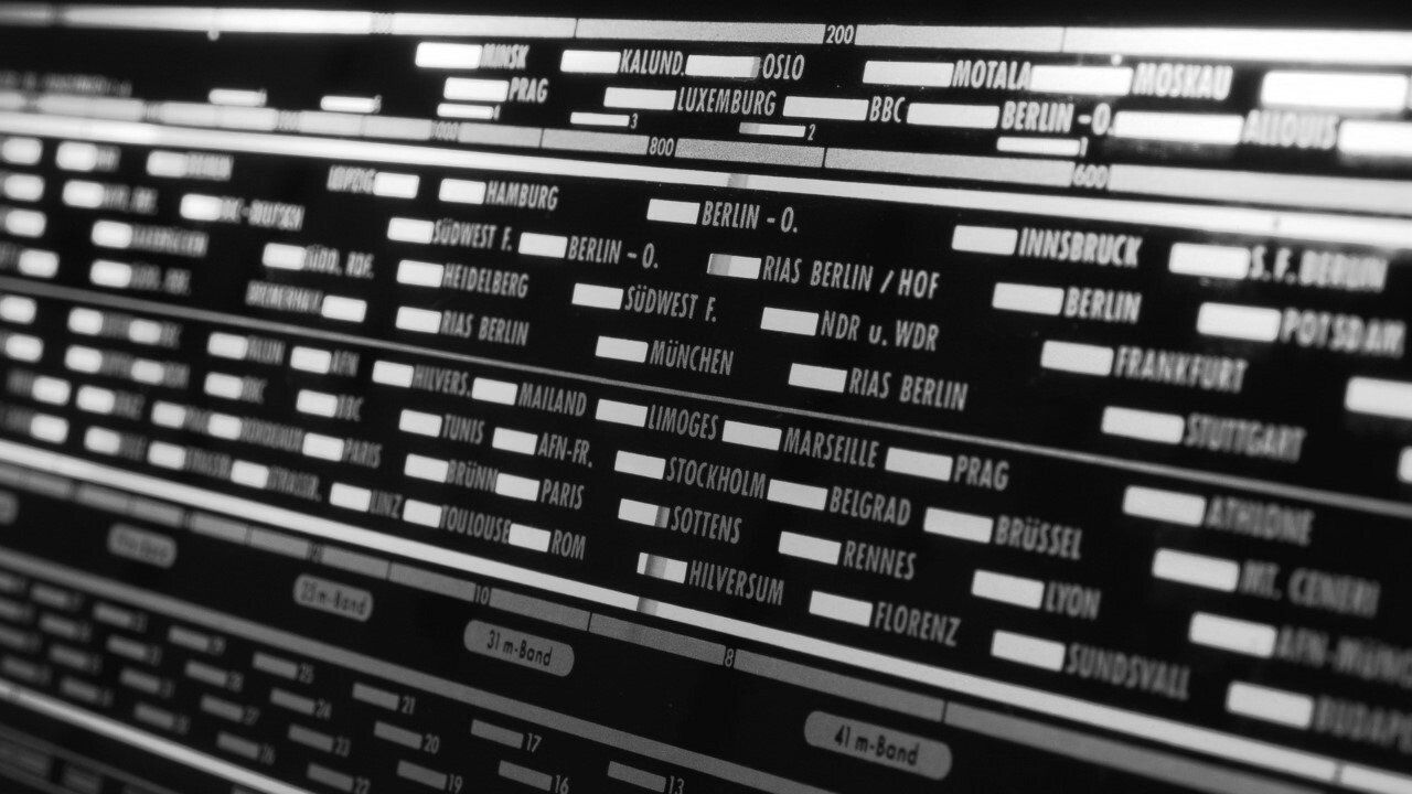 Werte. Radiosender. Skala.