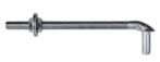 A close up of a metal pipe on a white background.