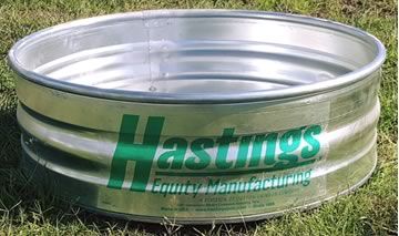 A metal tub with the word hastings on it