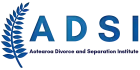 Blue ADSI logo with laurel branch and the text “Adesoga Divorce and Separation Institute”