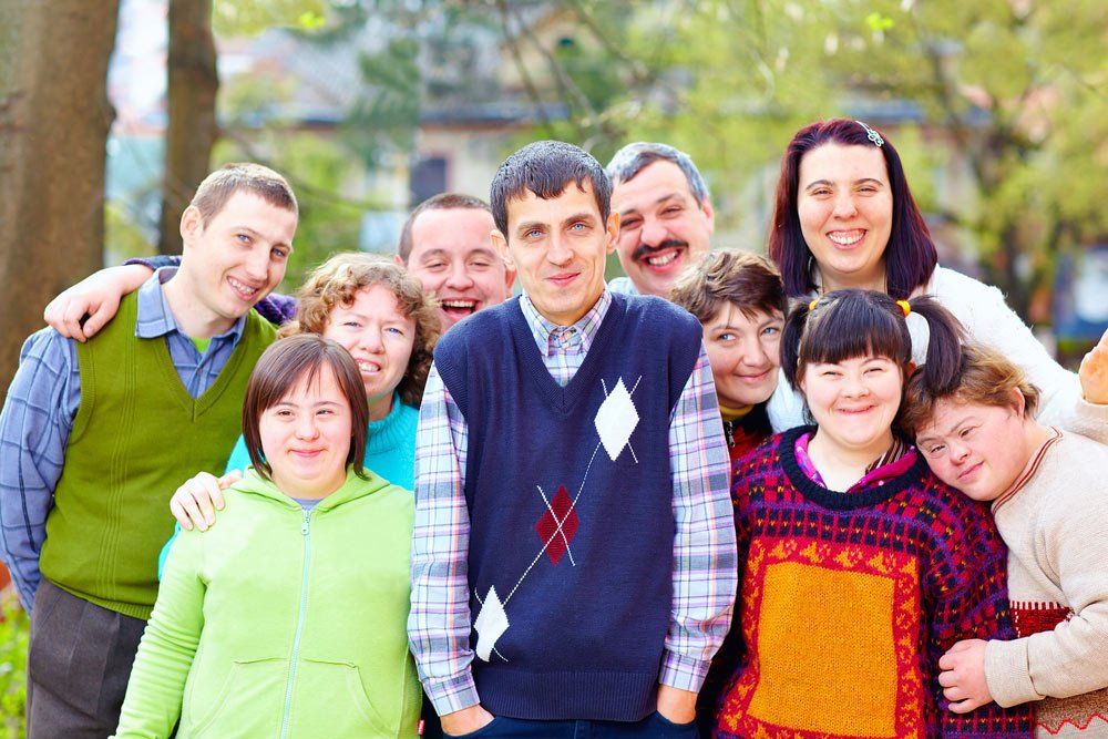 Group Of Happy People With Disabilities — iCan Support Services Kawana QLD