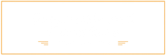 Minimal white screen with a thin gold border and two small gold line accents near the bottom