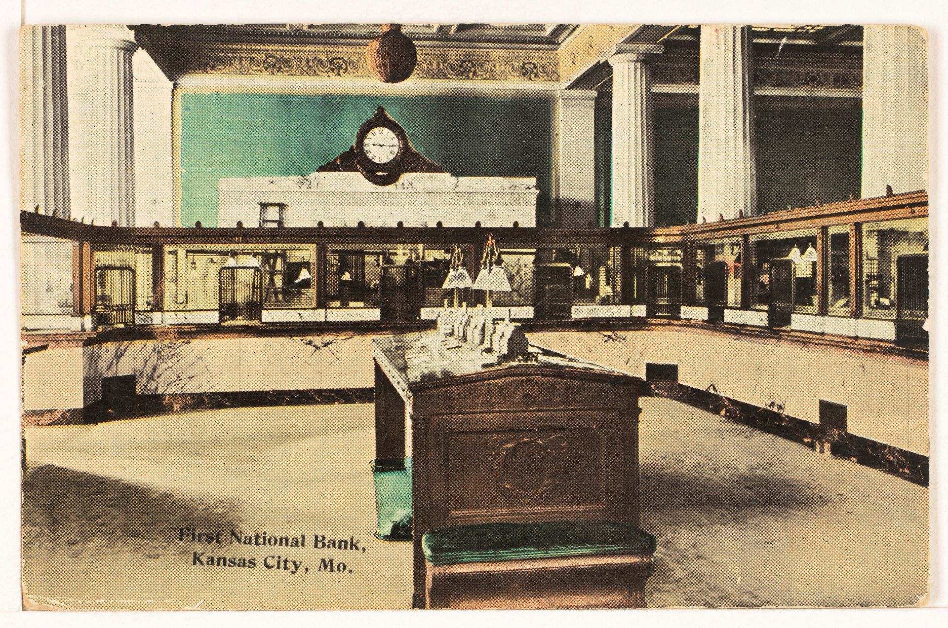 A postcard of the national bank in kansas city