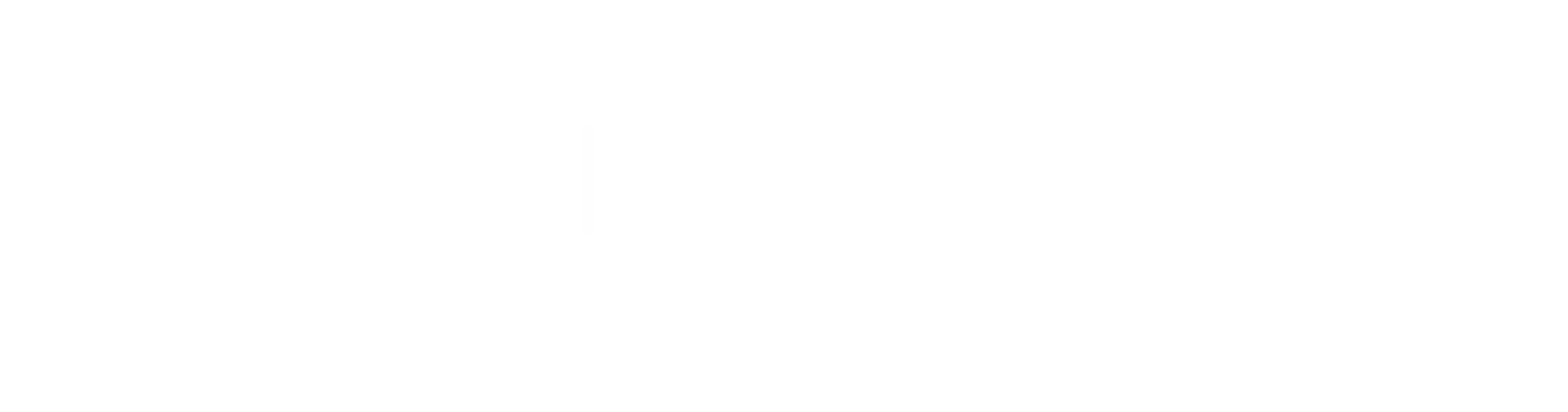 Logo with stylized arch over a horizontal line, vertical line, and text 
