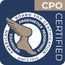 A certified logo with a bird 's wing in a circle.