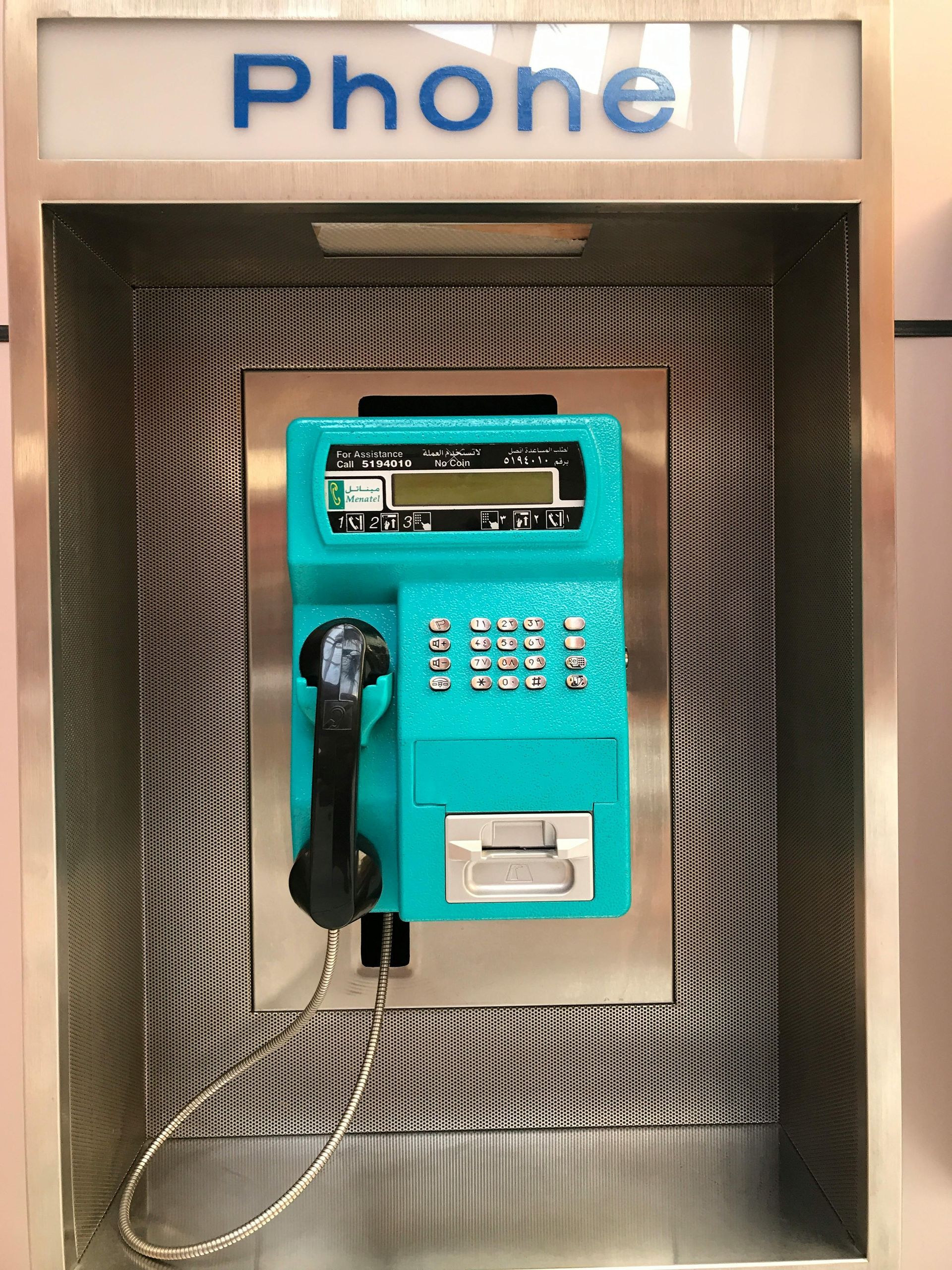 Is is Doris on a public phone?