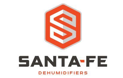 A logo for santa fe dehumidifiers is shown on a white background.