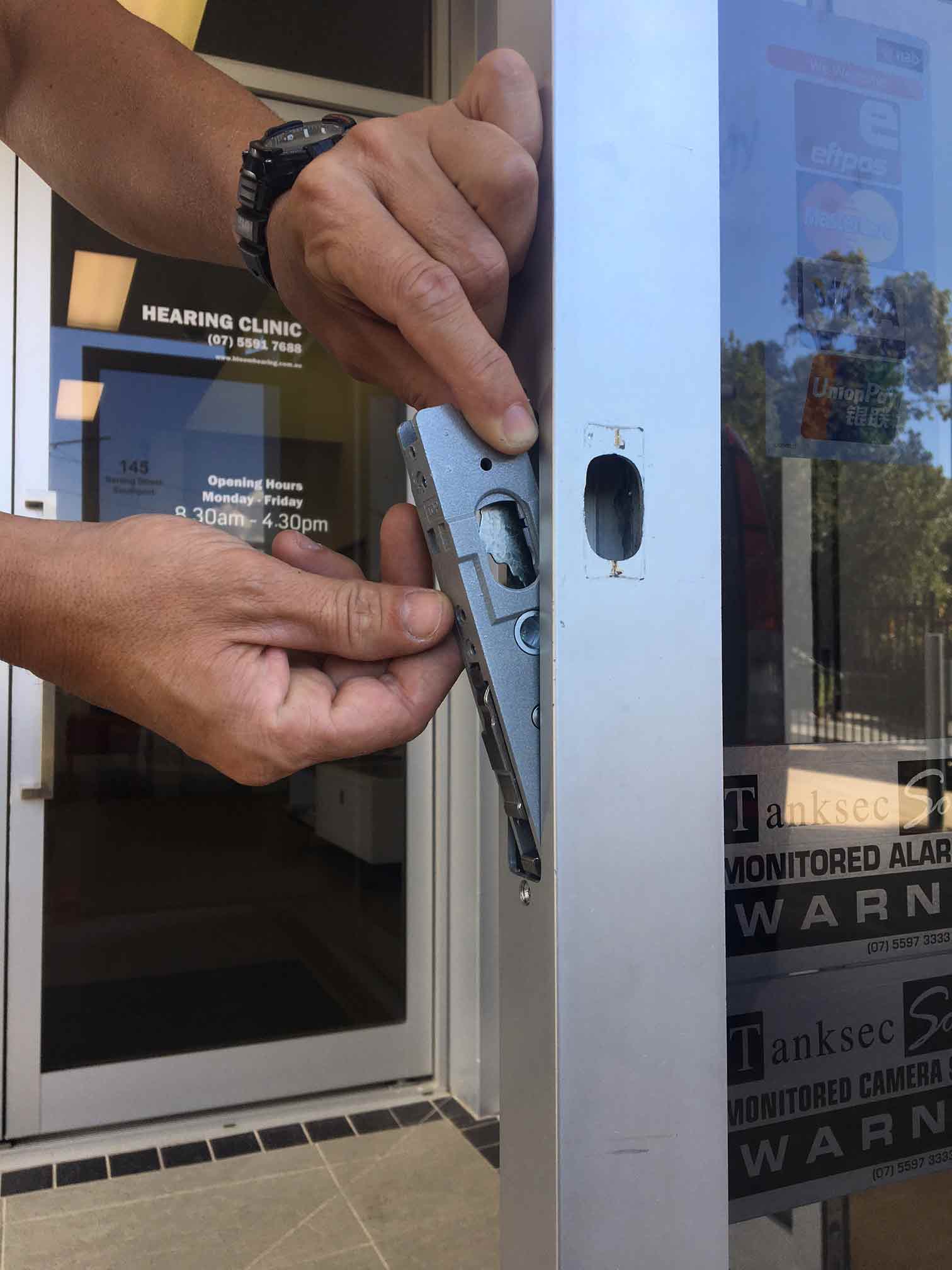 repairing base of door