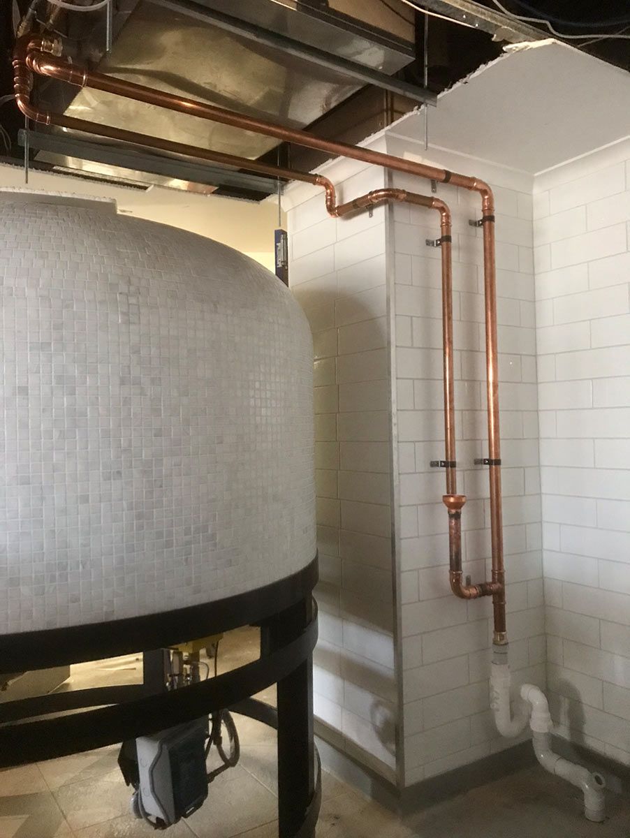 A Couple Of New Pipes  And Plumbing For A Commercial Kitchen— Lakesway Plumbing and Gas in Forster, NSW