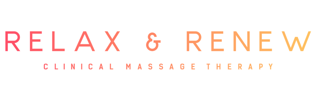 The logo for relax and renew clinical massage therapy
