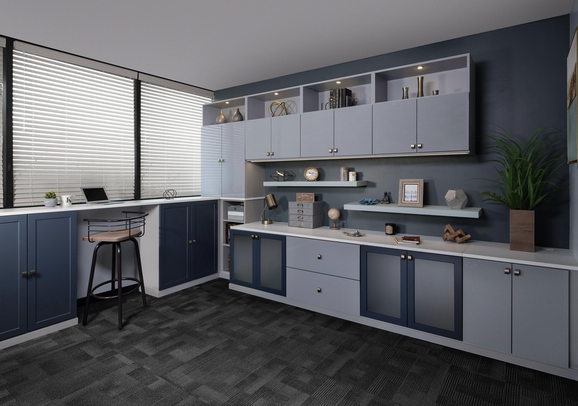 Custom Home Office Cabinet System