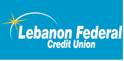 Lebanon federal credit union logo on a blue background