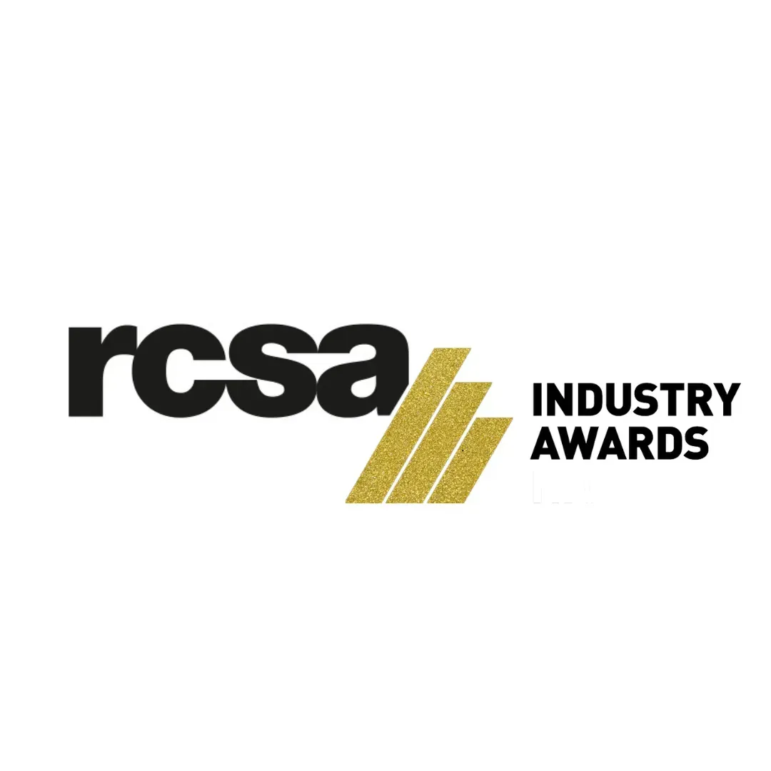 RCSA Industry Awards logo: Black text 