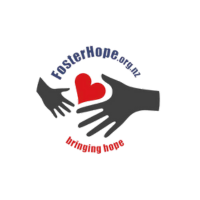 Logo: Hands embracing a red heart, with a child's hand reaching. Text says 