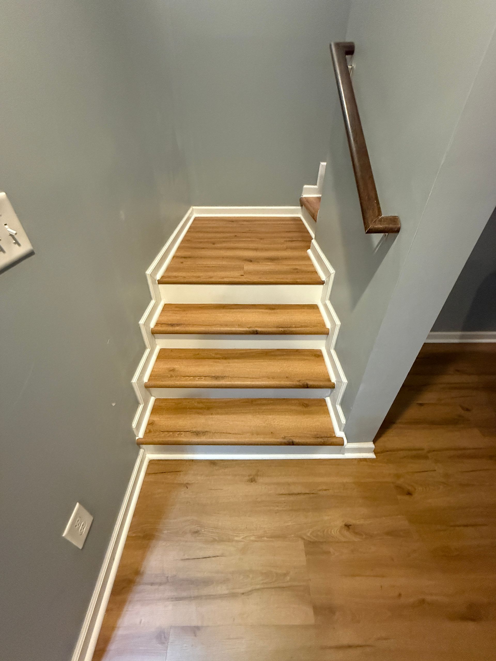 Luxury Vinyl Stair Treads - Installed by Martin's Master Flooring