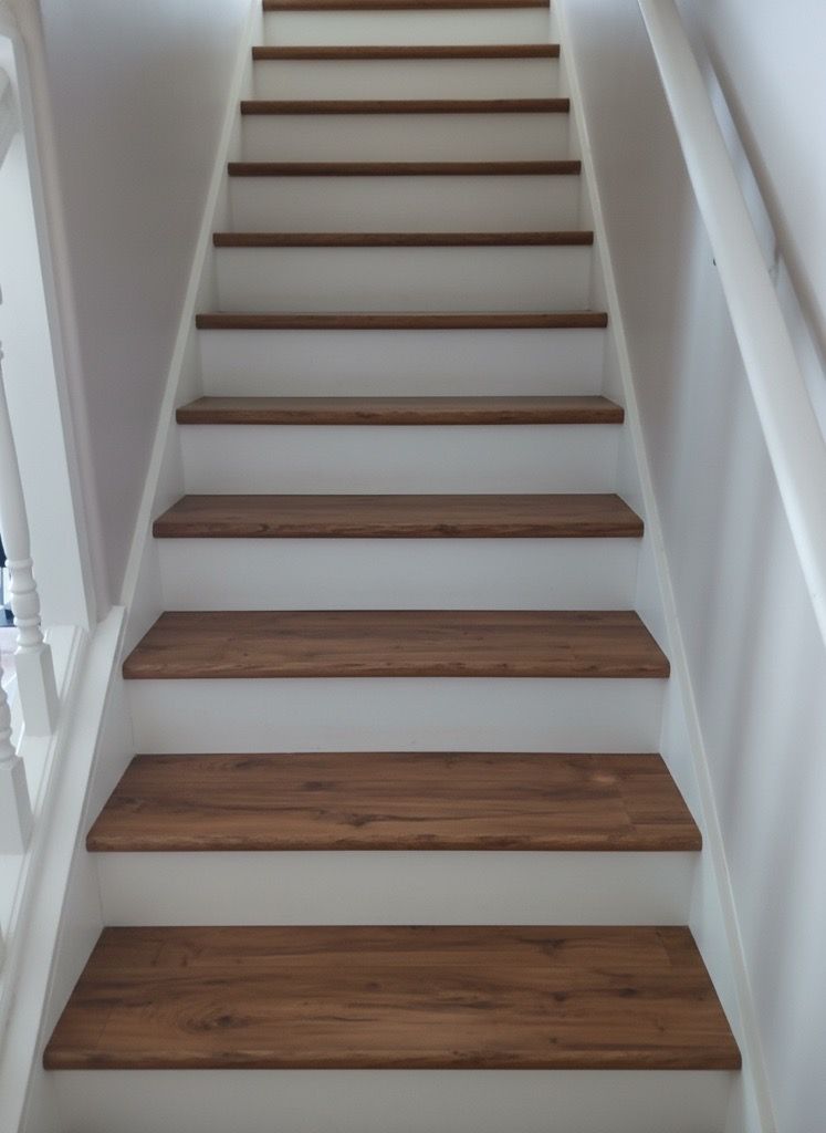 Luxury Vinyl Stair Treads Installed by Martin's Master Flooring
