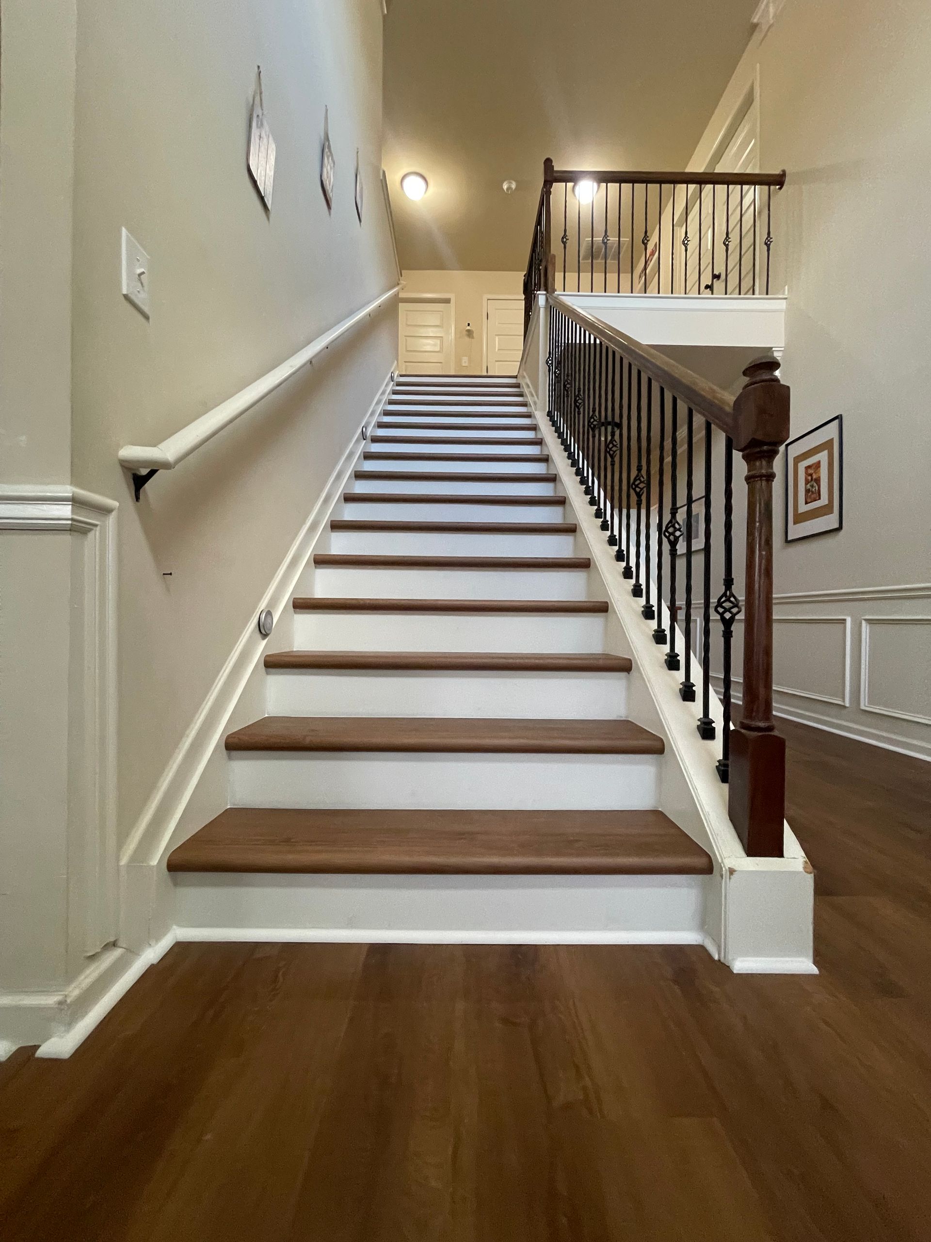 Luxury Vinyl Stair Treads Installed by Martin's Master Flooring