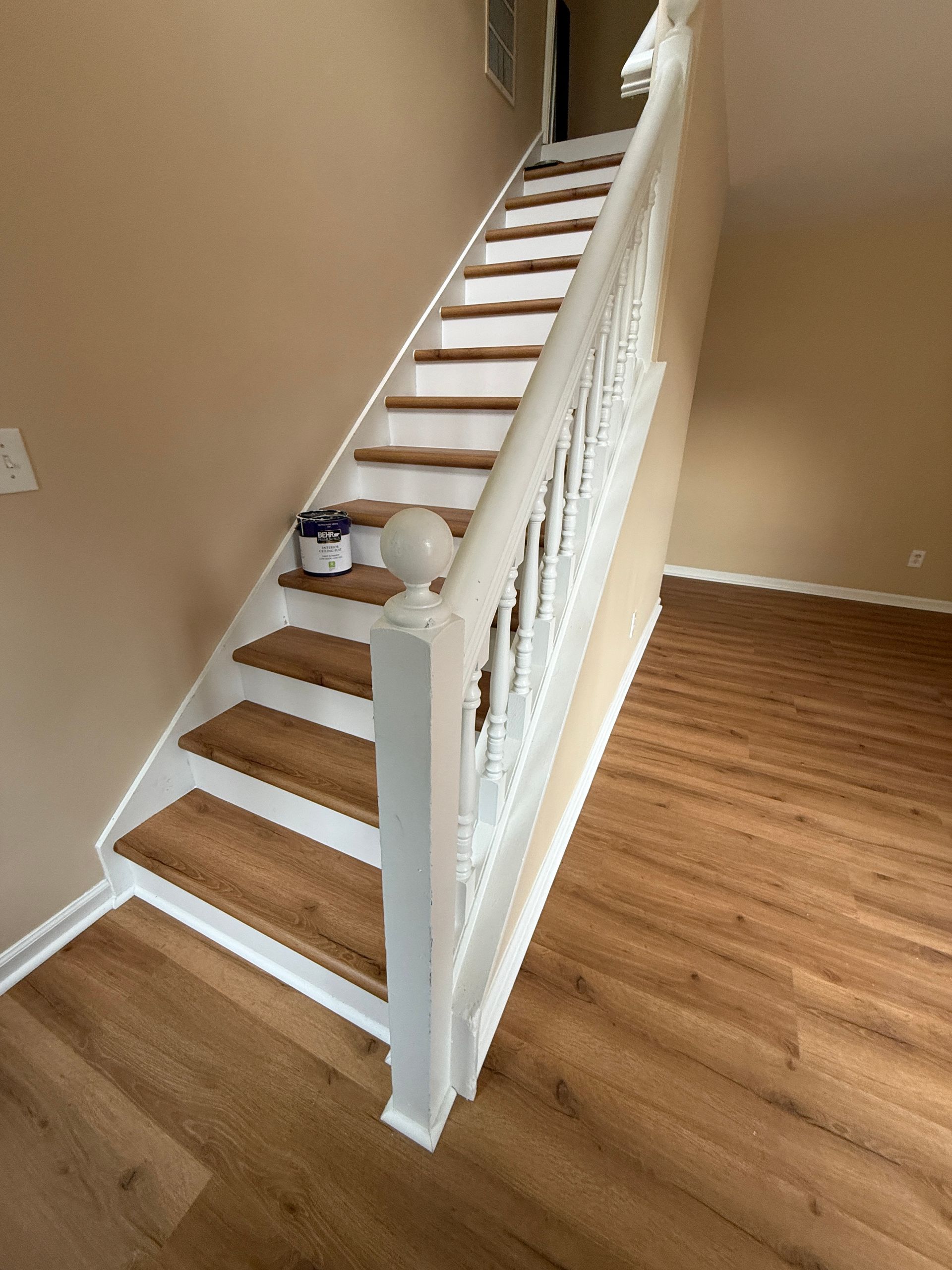 Luxury Vinyl Flooring & Stair Treads - Installed by Martin's Master Flooring
