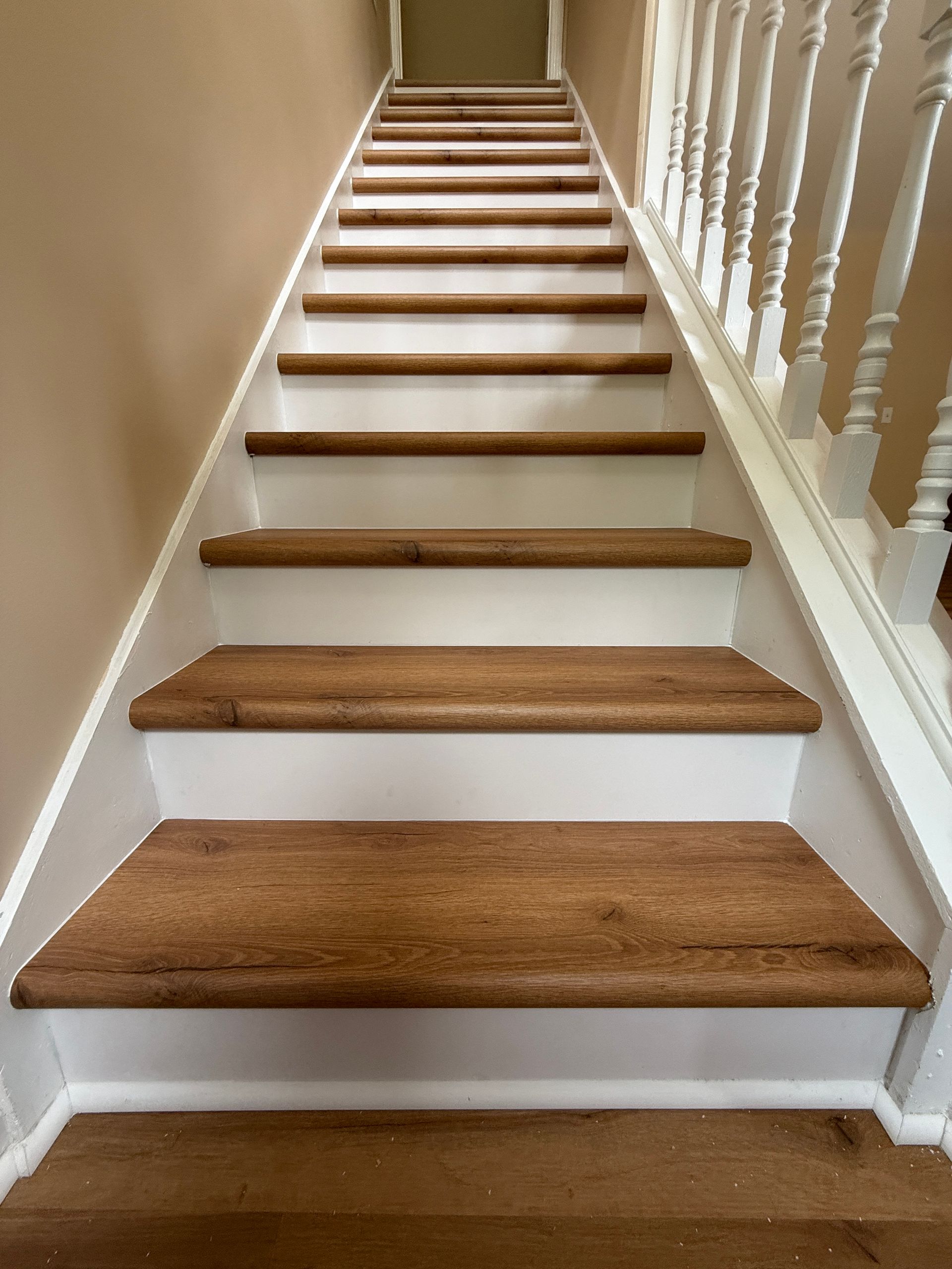 Luxury Vinyl Stair Treads Installed by Martin's Master Flooring