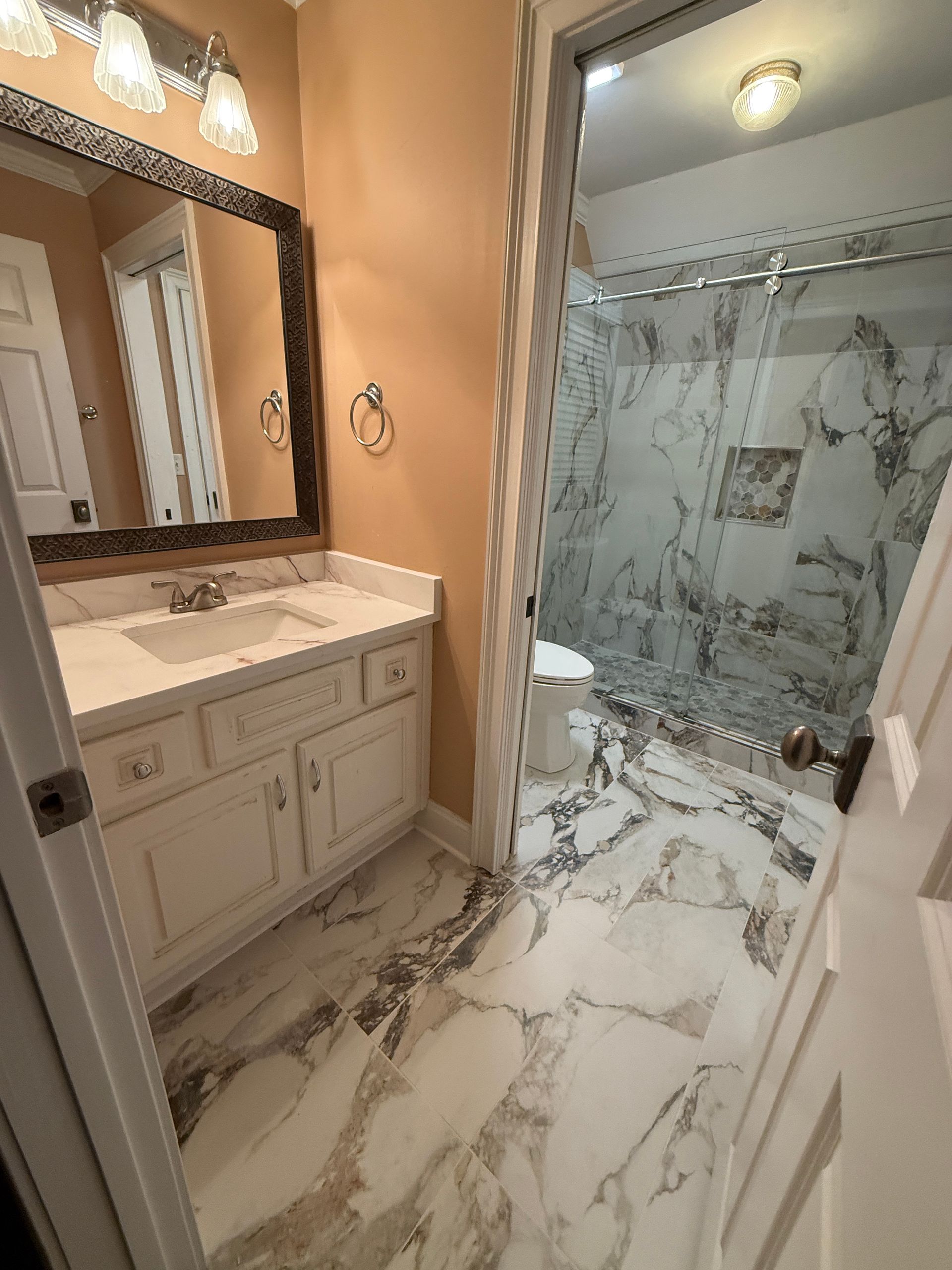 Bathroom Renovation by Martin's Master Flooring
