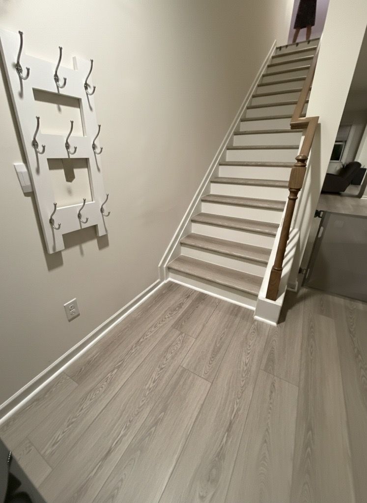 Luxury Vinyl Stair Treads Installed by Martin's Master Flooring