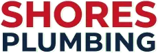 Shore’s Plumbing logo with red text and a green pipe graphic above the wordmark