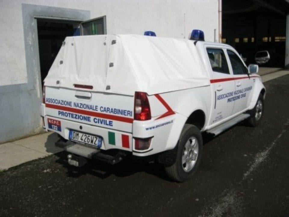 teloni in pvc per mezzi di soccorso