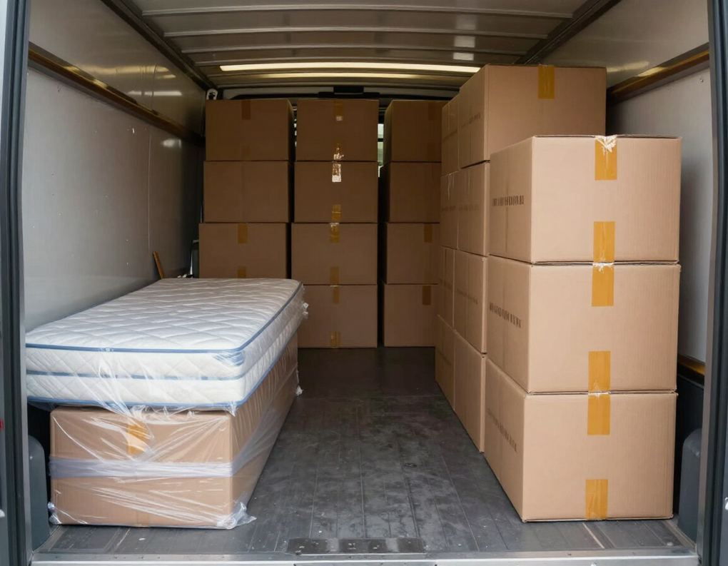 Interior de camion de mudanza