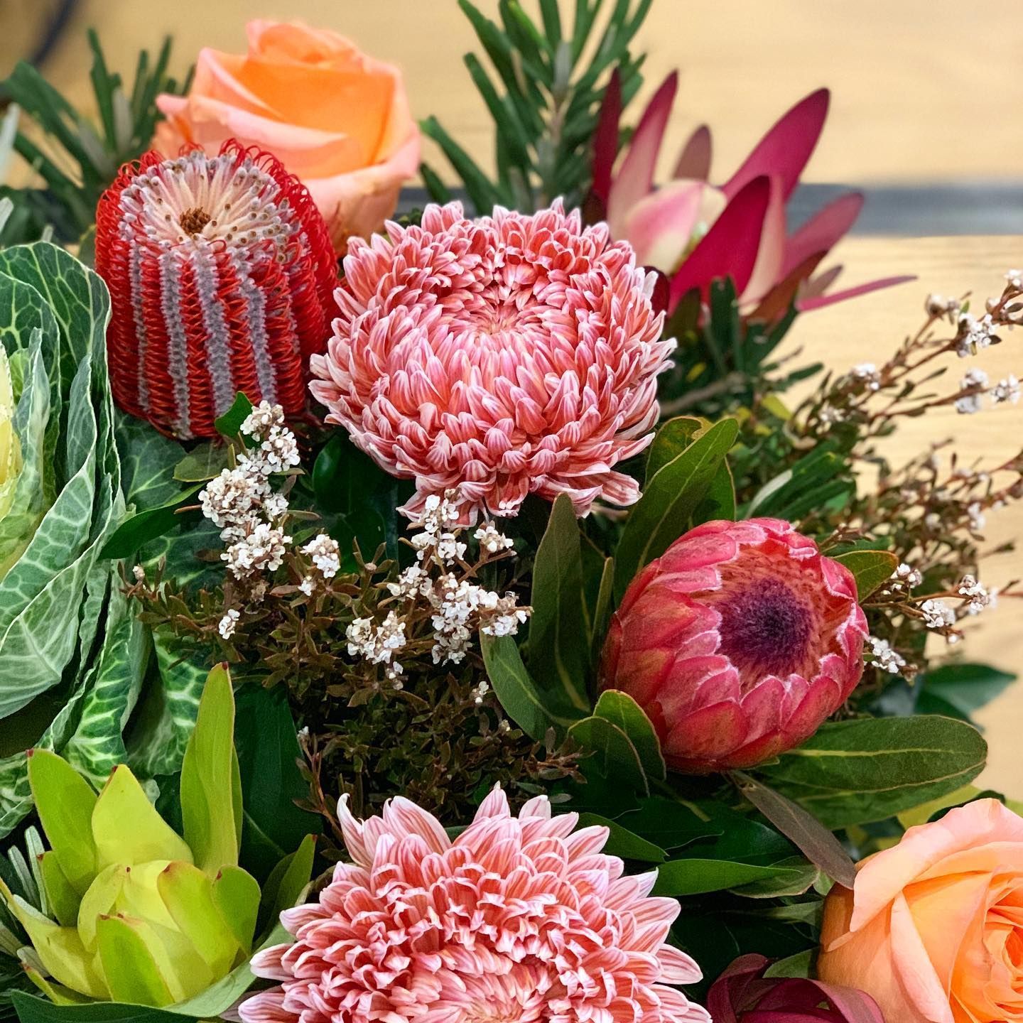Close-up of a Colorful Flower Arrangement With Roses — Ivy Lane Flowers & Gifts in Birtinya, QLD