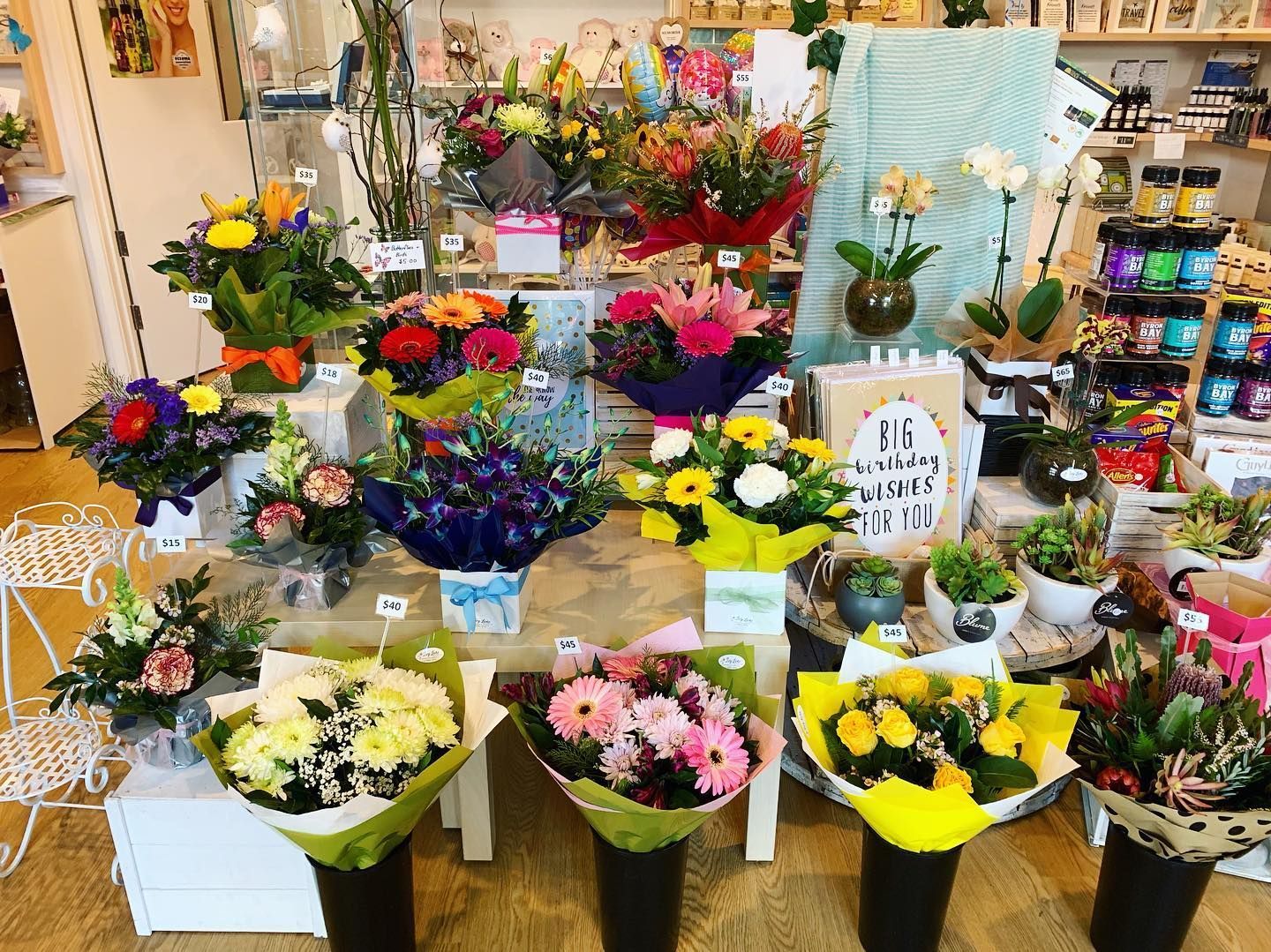 Flower Shop Display With Colorful Bouquets, Vases, and Plants — Ivy Lane Flowers & Gifts in Birtinya, QLD