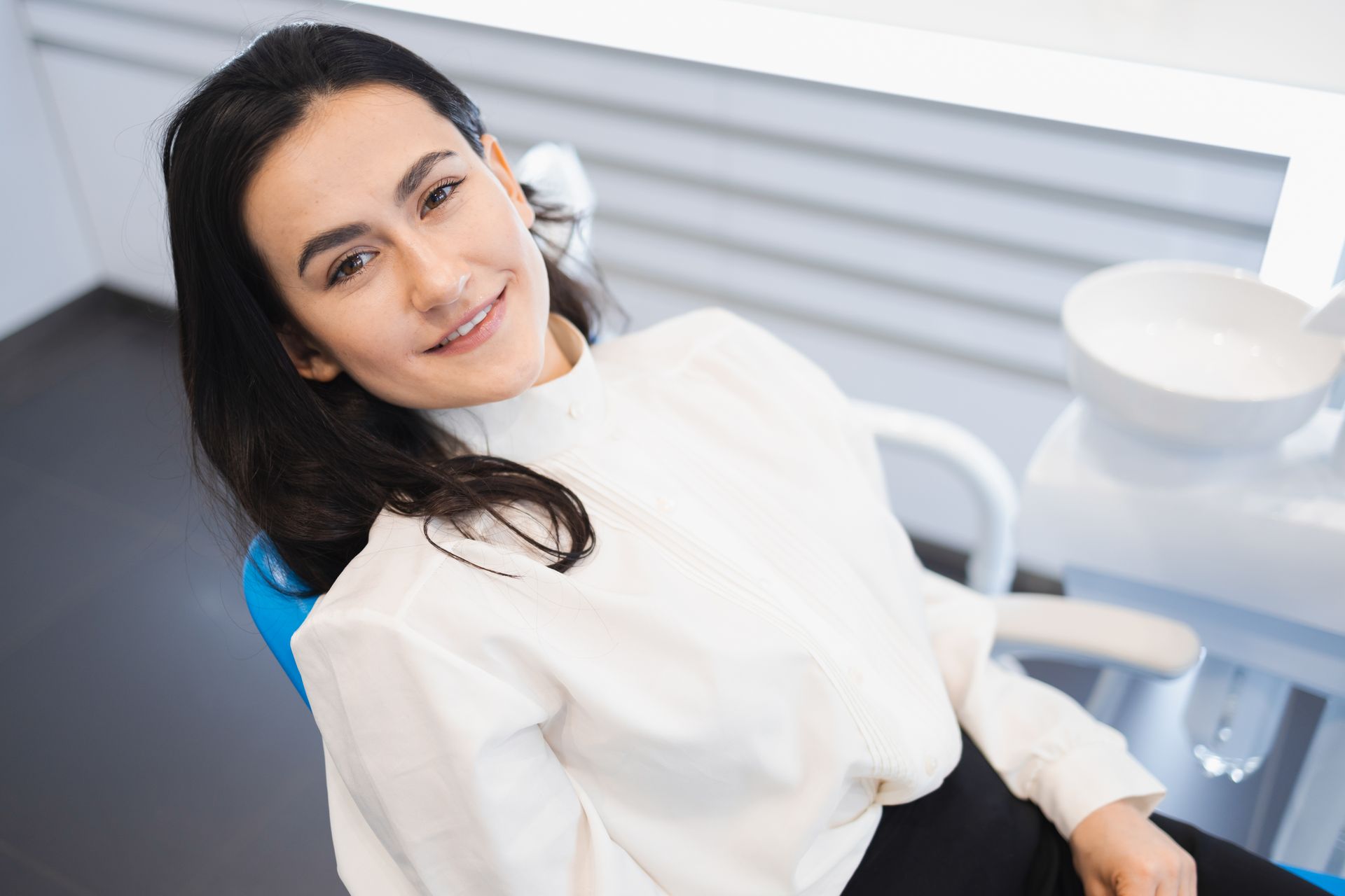 Understand your oral microbiome from our biological testing in Somerset, NJ. woman smiling after oral microbiome testing in Somerset, NJ