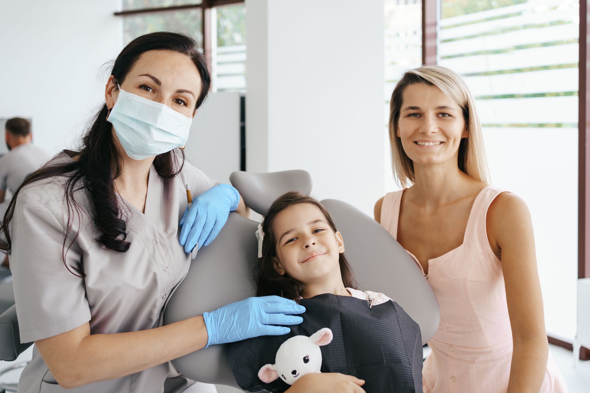 Best dentist for kid's teeth cleaning in Somerset, NJ. kid getting teeth cleaning in dentist chair | best dentist for kids in somerset nj