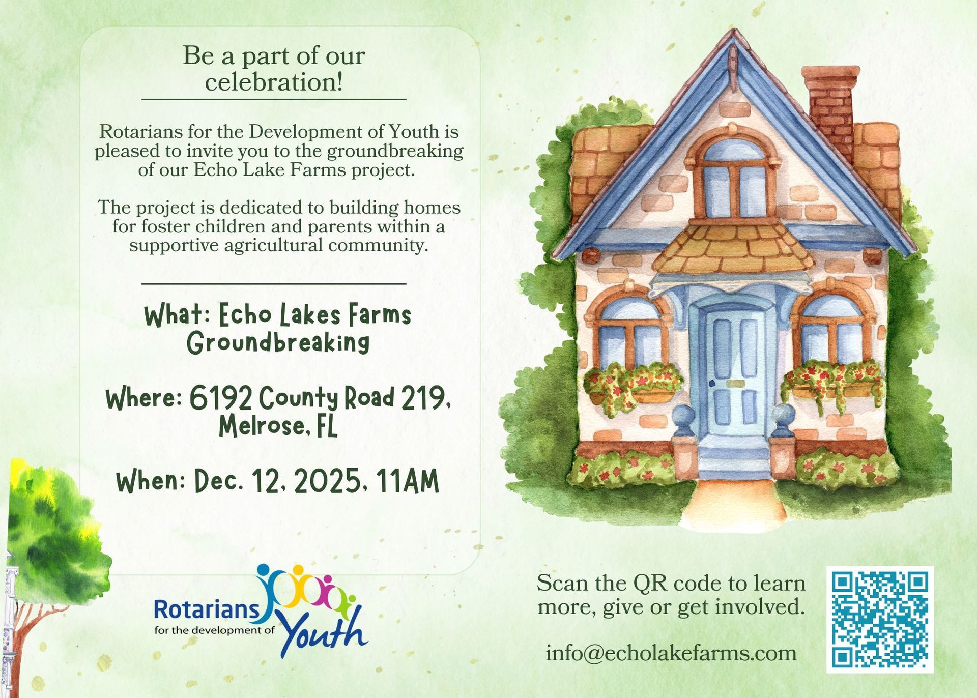 Echo Lake Farms groundbreaking invitation