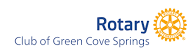 Rotary Club of Green Cove Springs logo with a wheel graphic.