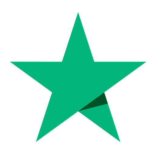Green five-point star with a darker green triangular accent on the lower right.