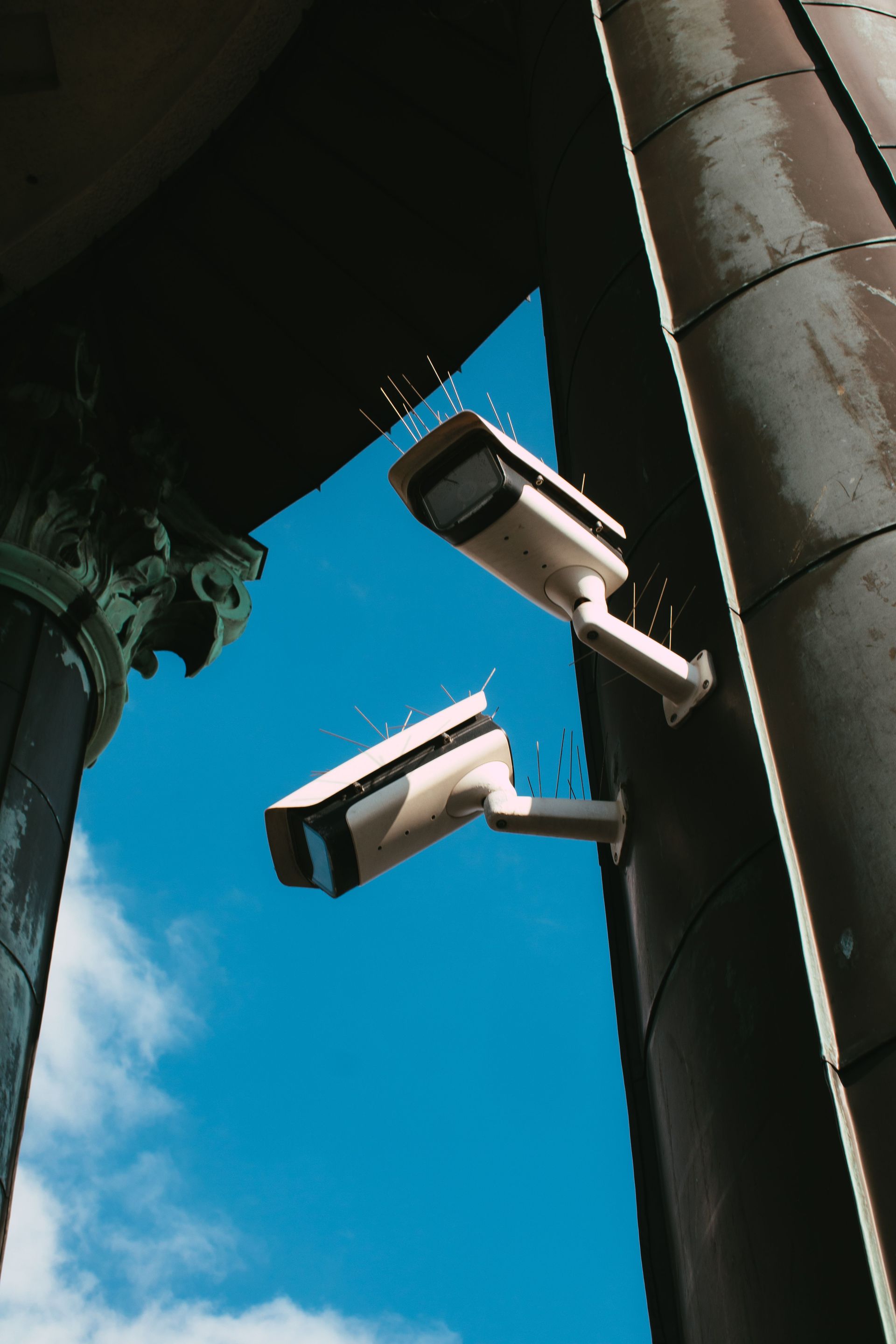Commercial surveillance camera mounted beneath a structure for Security Camera Installation in Renton, WA.