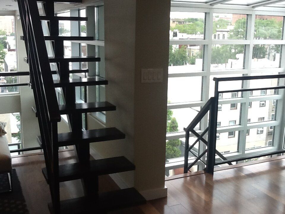 A staircase leading up to the second floor of a building