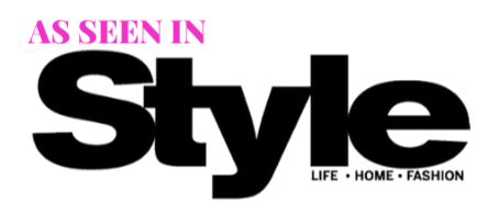 A logo for as seen in style life home fashion