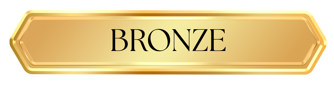 Gold ribbon label reading “BRONZE”
