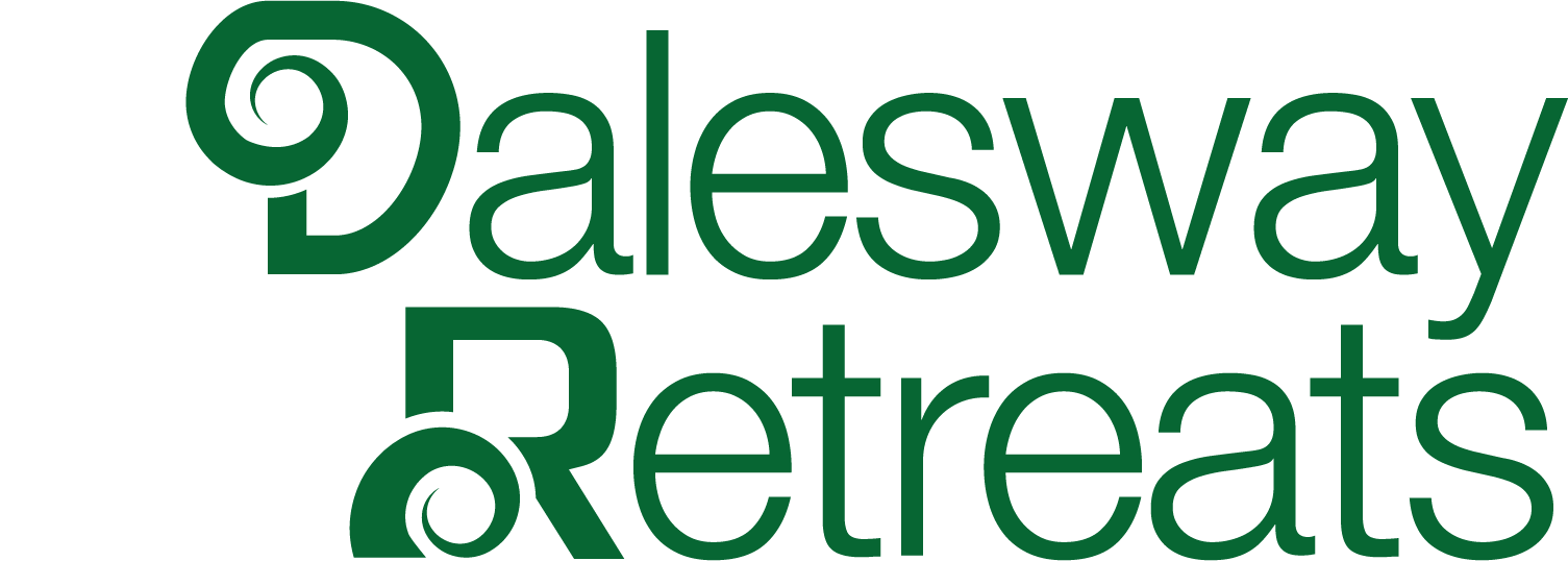 Dalesway Retreats logo in green text with decorative swirls.