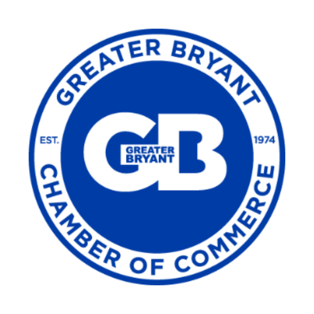 Greater Bryant Chamber of Commerce blue-and-white circular logo with 