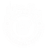 Simple white logo with a camera outline and faint circular text on a white background