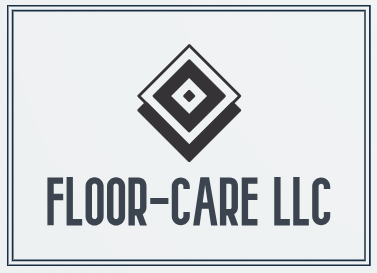 Floor-Care LLC logo with geometric diamond icon in dark gray on a light background
