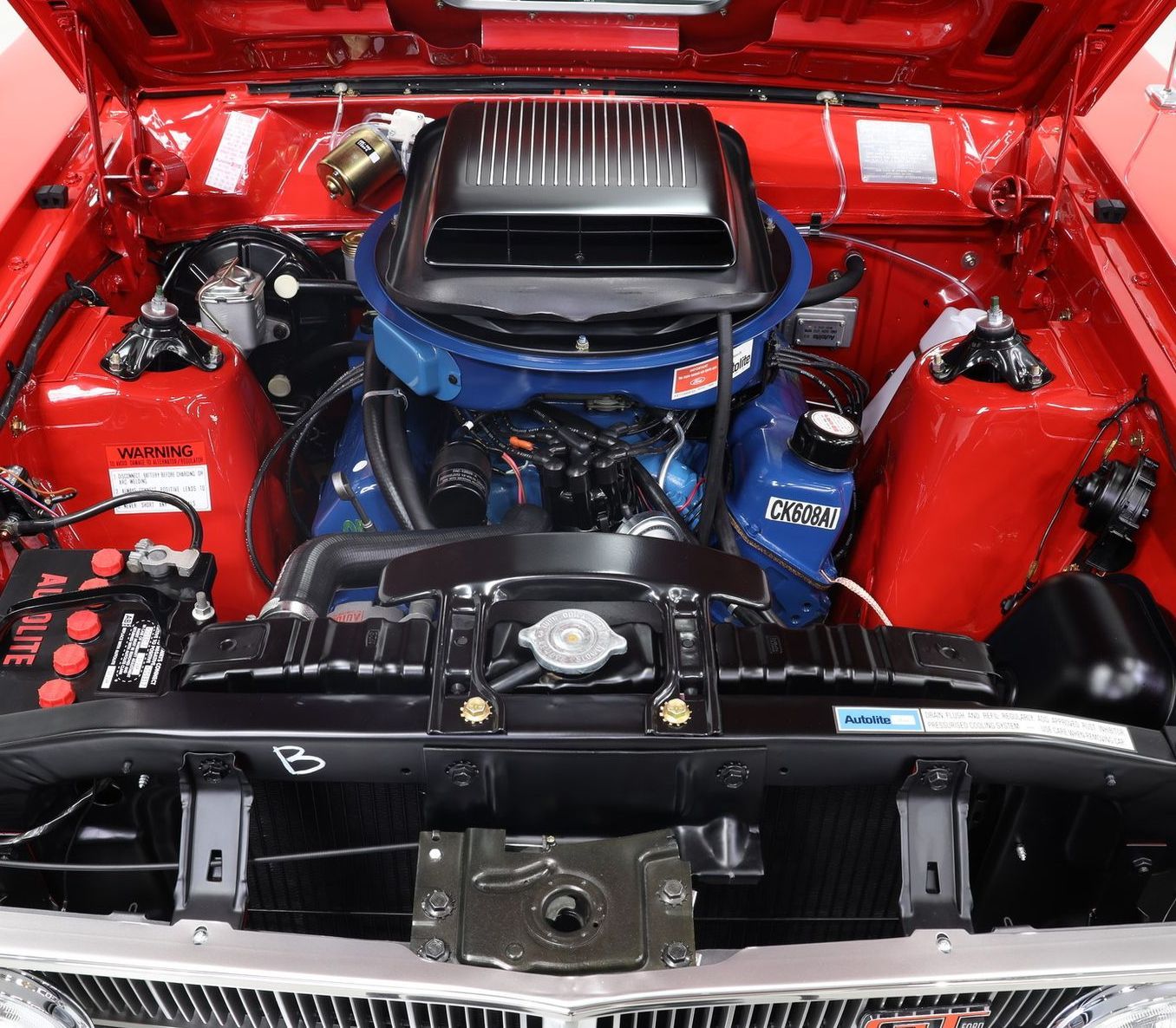 A Close Up of a Car Battery — Restore Your Ford Falcon GT in Sydney, NSW