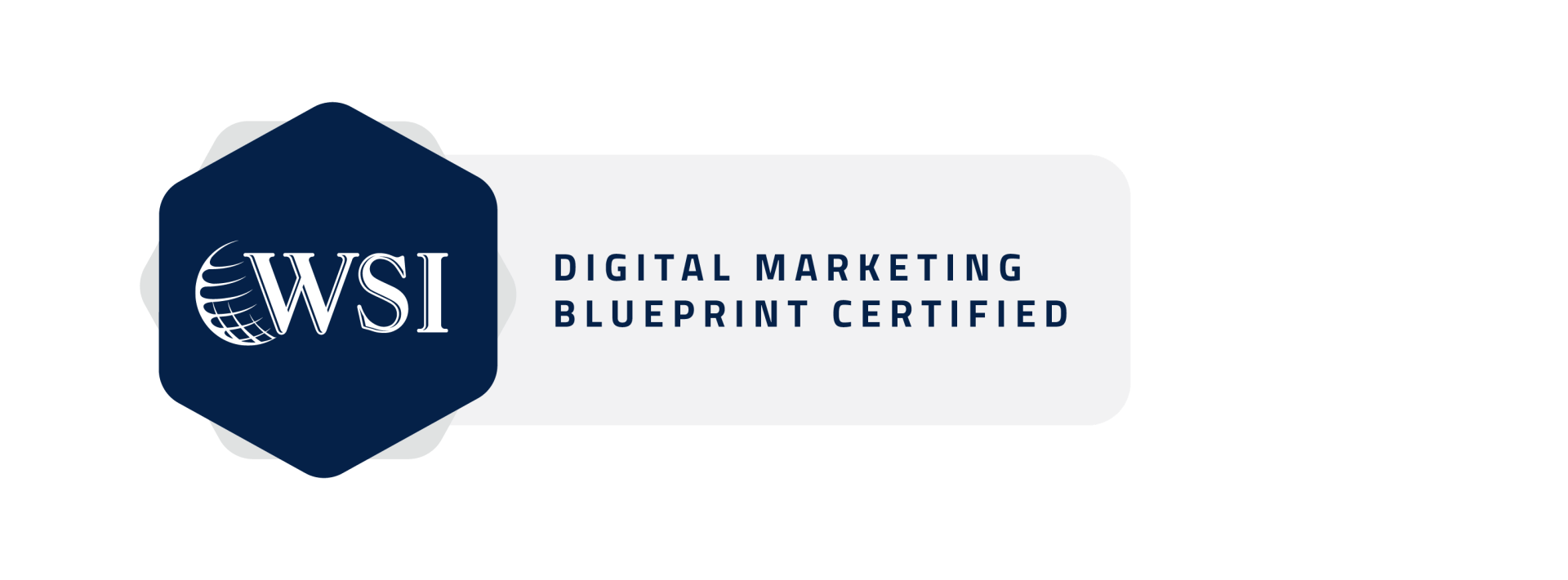 The logo for wsi digital marketing blueprint certified.