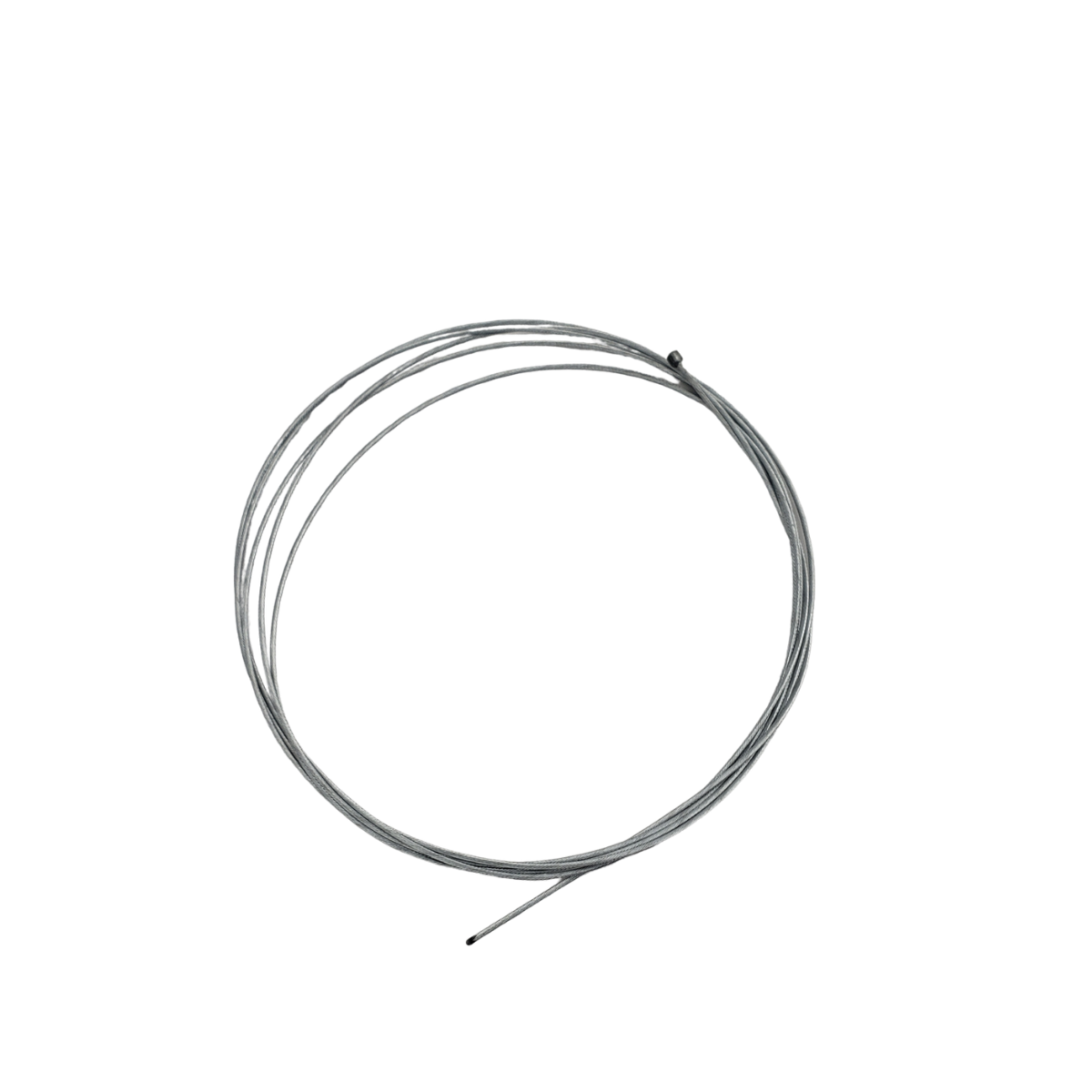 Simple hand-drawn circular scribble in gray pencil on a white background