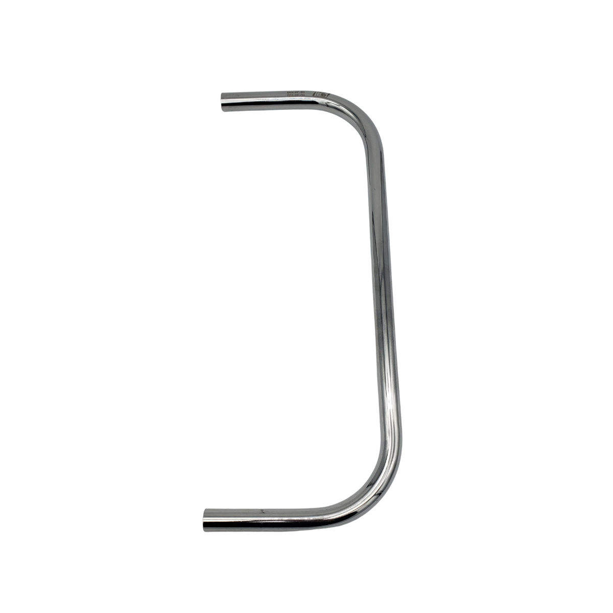 Silver U-shaped metal staple pin on a white background