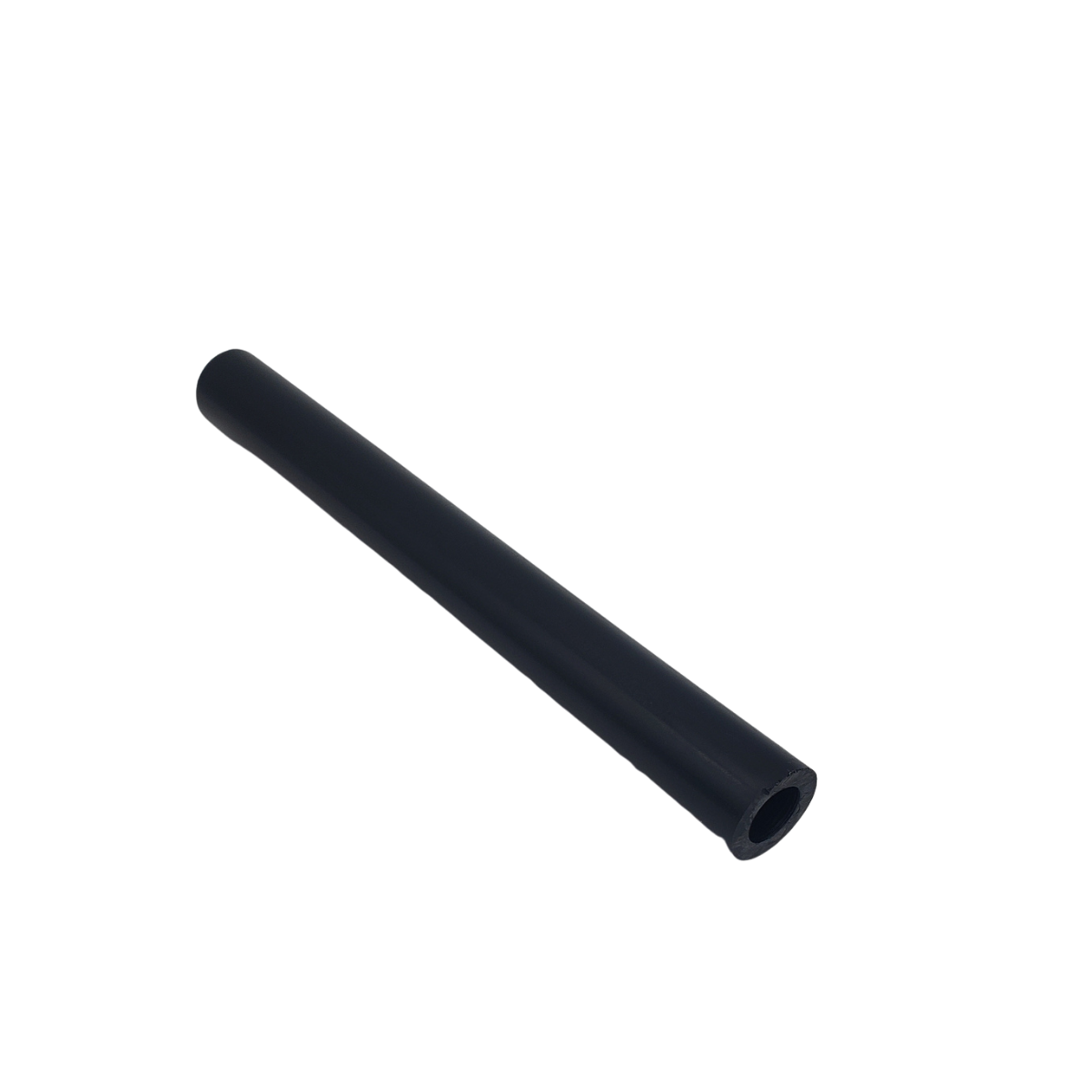 Black cylindrical tube on a white background